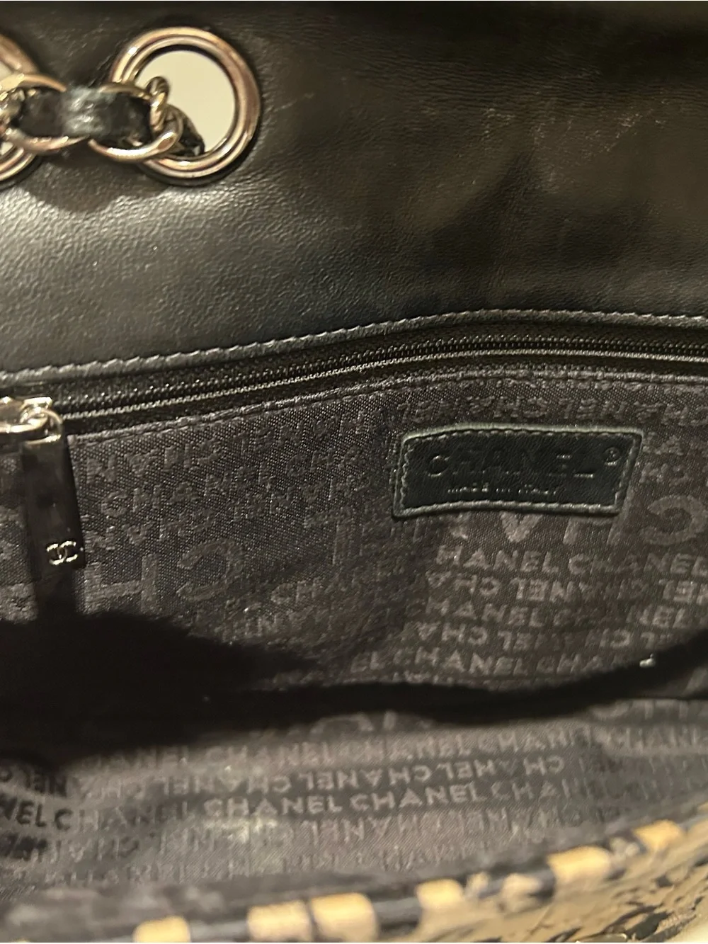 Authentic Vintage Chanel Madamoiselle Choco Bar Scarf bag Limited Edition